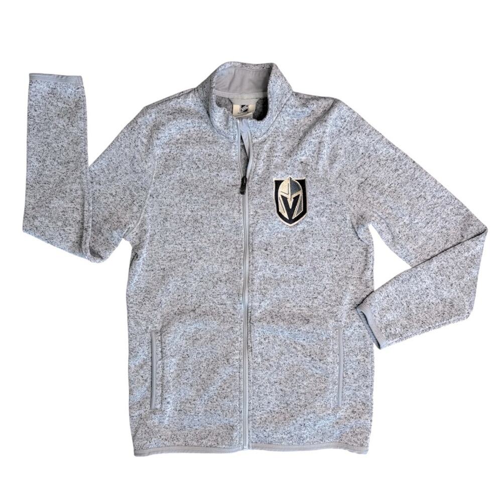 NHL Kids Gray Black Vegas Golden Knights Full Zip Jacket